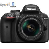 Nikon D3400 Digital SLR Camera & 18-55mm VR DX AF-P Zoom Lens (Black) - (Renewed)