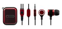 Sentry HM354 Talk-Buds Metal Earbuds with Mic, Red