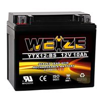 Weize YTX12-BS Motorcycle Battery High Performance - Maintenance Free - Sealed YTX12 BS AGM Rechargeable ATV Batteries For Honda Kawasaki Suzuki