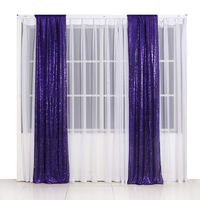 SquarePie Sequin Backdrop 2FTx8FT Purple 2pcs Curtain Background for Photo Booth Photography Wedding Patry Christmas Decoration