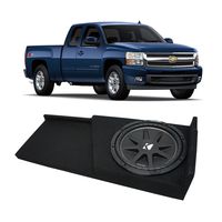 Compatible with 2007-2013 Chevy Silverado Ext Cab Truck Kicker Comp C10 Single 10 Sub Box Enclosure - Final 4 Ohm