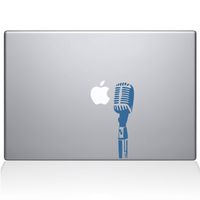 The Decal Guru Open Mic MacBook Decal Vinyl Sticker - 12" MacBook - Light Blue (1140-MAC-12M-LB)