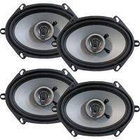2 Pairs (Qty 4) Crunch 5x7 / 6x8 2-Way Coaxial 250W Peak Power Full Range Automotive Speakers