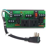 UPS Interface Board w/status 10A Breaker/Switch 120Vac 2 outlets; power cord