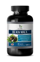 Muscle Mass Supplements for Men - Black MACA 1000MG - Boost Performance and Drive - Black maca Capsules for Men - 1 Bottle 90 Vegetable Capsules