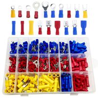 CO RODE 380Pcs Quick Disconnect Electrical Insulated Butt Female | Male Spade Fork Ring Solderless Crimp Connectors Terminals Assortment Kit (22-16 | 16-14 | 12-10 Gauge)
