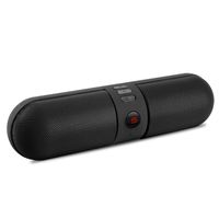 Bluetooth Pill Speakers, Wireless Portable Speakers with Bluetooth HD Stereo Sound & Enhanced Bass 10H Playtime with Built in Mic Handsfree Call TF Card for Outdoor Camping Travel Party (Black 1)