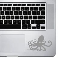 StickAny Palm Series Simple Octopus Sticker for MacBook Pro, Chromebook, and Laptops (Silver)