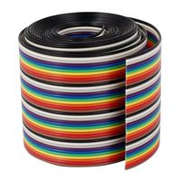 uxcell a16030200ux0389 Ribbon IDC Cable Wire Rainbow Cable Flat Color Rainbow, 2 m, 6.6', 40 Way, 40 Pin
