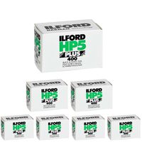 Pack of 7 Ilford 1574577 HP5 Plus, Black and White Print Film, 35 mm, ISO 400, 36 Exposures