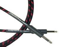 Conquest Sound CIC6-11 Hi Definition 6-Foot 1/4-Inch Guitar/Instrument Cable Woven Jacket - Black/Red