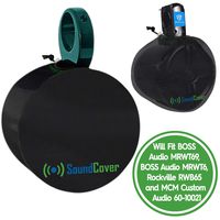 2 Boat Speaker Covers for 6.5" Round and 6X9 Inch Oval Marine ATV Wakeboard Tower Pod Speakers - Speaker Bags fit Boss Audio, MCM Custom Audio, Rockville Marine Speakers - Sold in Pairs