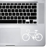 StickAny Palm Series Modern Bike Sticker for MacBook Pro, Chromebook, and Laptops (White)