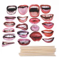 LALANG 20pcs Funny Lips Mouth Photo Booth Props for Wedding Party Reunions Birthdays (1)