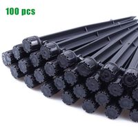 MIXC 100PCS Drip Emitters Sprayer with Stake Water Flow Adjustable for 1/4 inch Irrigation Tube Hose, 360 Degree Dripper Perfect for Irrigation System Watering Kits for Garden Patio Lawn Flower Bed