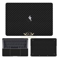 SopiGuard Black Carbon Fiber Precision Edge-to-Edge Coverage Vinyl Sticker Skin for Apple MacBook Air 13 Retina (A1932)
