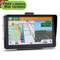 7 inches Car GPS, 8GB Navigation System for Cars Lifetime Map Updates Touch Screen Real Voice Direction