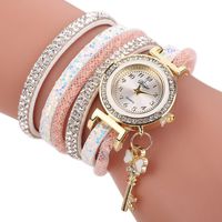 WoCoo Watch,Luxury Analog Quartz Watch with Diamond Bracelet,Best Gift for Women(White)