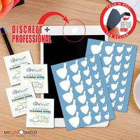 MyCamShield | White Tabbed (Matte) | 52 Vinyl Webcam/Camera Covers | Removable/Reusable | for Laptops, Desktops, Smartphones, Tablets, Smart TVs, More | Includes 4 Lens/Screen Cleaning Wipes