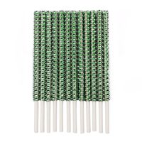 Rhinestone Bling Paper Sticks for Lollipop Cake Pop Apple Candy Buffet Treat Party Favor 6 inch (Light Green, 24)