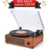 Record Player Turntable for Vinyl Records 3 Speed Vinyl Record Player with Stereo Speakers Belt Driven Vintage Record Player Vinyl Player Music Vinyl Turntable