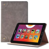TechCode Galaxy Tablet Cover Tab S 8.4 Luxury Book Style Folio Cover Stand Magnetic PU Leather with Smart Auto Sleep/Wake Feature Case for Galaxy Tab S 8.4 Inch SM-T700/T705(Tab S 8.4, Grey)