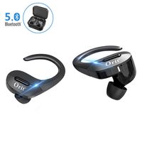 Wireless Earbuds Bluetooth 5.0, Sports Bluetooth Headphones 50H Playtime in-Ear TWS Stereo HiFi Sound Bluetooth Earbuds Wireless Earphones with Charging Case (Black)