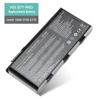 BTY-M6D GT70 Laptop Battery for MSI GX70 GX680 GX60 WT60 GT60 GT660 GX660 GX660R GT680 GT780 E6603 GT683 GT683R GT760 GT780DX