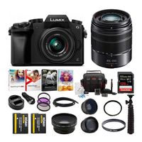 Panasonic LUMIX G7 Mirrorless Camera (Black) with Lens and Accessory Bundle