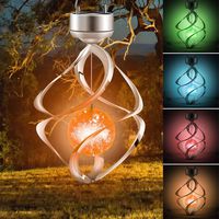 AMWGIMI Solar Lights Outdoor Yard Decorations Wind Chimes Lights LED Colour Changing Hanging Light for Design Decoration for Garden, Patio, Balcony Gift