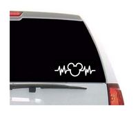 A&B's Mickey Mouse Heartbeat Sticker Vinyl Decal Sticker Disney Cute Stickers for Car Window/Bumper, Stickers for MacBook, Laptop, Door and Wall by A-B Traders.