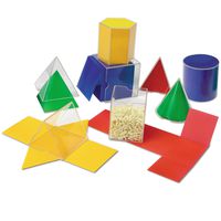 Learning Resources Folding Geometric Shapes, Geometry/Math Helper, 16-Piece Set, Ages 7+