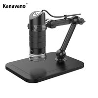 Kanavano USB Digital Microscope 20X-1000X 8 LED Handheld Microscope Endoscope Magnifier PC Camera Teaching Repair Textile Cosmetology Skin Magnifier Send Elevator (1000X)