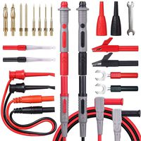 Bionso 21-Piece Multimeter Leads Kit, Professional and Upgraded Test Leads Set with Replaceable Gold-Plated Multimeter Probes, Alligator Clips, Test Hooks and Back Probe Pins.