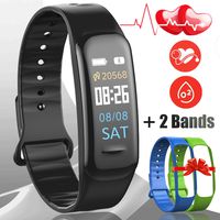 Smart Watch with Heart Rate Monitor[2 Free Bands], IP68 Waterproof Smartwatch Activity Tracker Watches, Swimming Running Sports Fitness Watch Bands with Sleep Monitor, Summer Back to School Gift