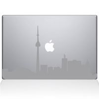 The Decal Guru 2076-MAC-13X-S Toronto Cityscape Decal Vinyl Sticker, Silver, 13" MacBook Pro (2016 & Newer)