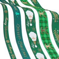 Lllteri Christmas Ribbons Colorful Xmas Theme Patterns Ribbons Bundle Printed with Tree Bowknot and Gift Box