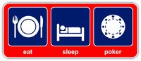 Eat Sleep Poker Casino Online Poker Player Texas Holdem Casino Games Online Gambling Bumper Sticker Decal 3x8 inches