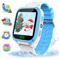 YENISEY Kids Smart Watch for Girls Boys, Touch Screen Smartwatch Phone with SOS LBS Tracker Camera Voice Chat Alarm Match Game Toys Gifts (Blue)
