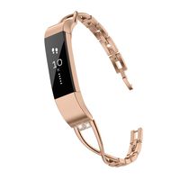 TOYOUTHS Compatible with Fitbit Alta Bands and Fitbit Alta HR Bands, Rhinestone Replacement Bands Accessories Straps Wrist Bands for Women, Rose Gold