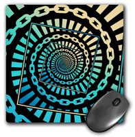 3dRose Mouse Pad Graphic Design of Disc Golf Chains Rotate into Infinity Using Droste Effect - 8 by 8-Inches (mp_292654_1)