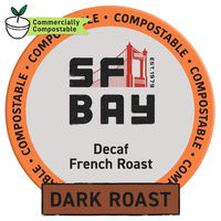 SF Bay Coffee DECAF French Roast 80 Ct Natural Water Processed Dark Roast Compostable Coffee Pods, K Cup Compatible including Keurig 2.0 (Packaging May Vary)