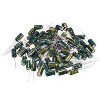 uxcell Aluminum Radial Electrolytic Capacitor Low ESR Green with 100uF 35V 105 Celsius Life 3000H 6.3 x 11 mm High Ripple Current,Low Impedance 80pcs
