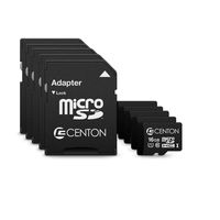 Centon MP Essential Micro SDHC Card, UHS1, 16GB 5 Pack Bulk w/Adapter, S1-MSDHU1-16G-5-B