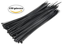 Zip Ties Heavy Duty 10 Inch Black Nylon Cable Ties 150 Piece / Wire Ties by Heavy Duty Ties