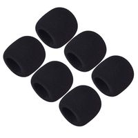 Moukey Microphone Mic Covers Foam Handheld Mic Windscreen, Pack of 6, Black