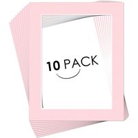 Golden State Art, Pack of 10, 16x20 for 12x16 Pink Color Picture Photo Mat -White-core, Acid-Free - Great for Frames, Artwork, Prints, Pictures