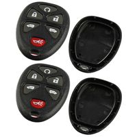 Key Fob Keyless Entry Remote Shell Case & Pad fits Buick Terraza / Chevy HHR Uplander / Pontiac Montana / Saturn Relay 2005 2006 2007 2008 2009 2010 2011 (15114376), Set of 2