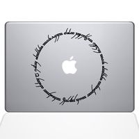 Lord of the Rings Inscription 13" Macbook Pro Black Decal Sticker