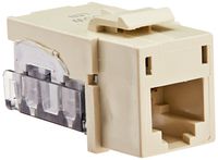 Hubbell HXJUOW25 XCELERATOR Series RJ Jack, 6 Position, USOC, Office White (Pack of 25)